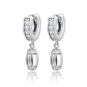 silver Newest Product Fashion Design White Gold Hoop Earring Women