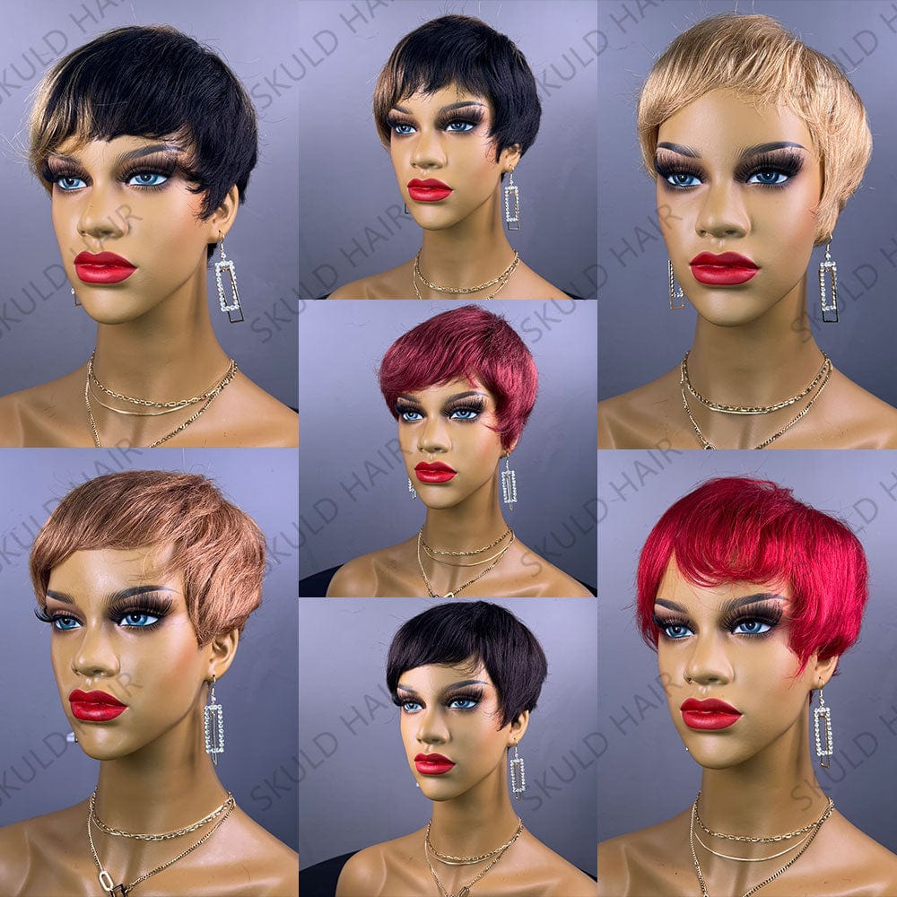 Skuld Short Human Hair Wigs Pixie Cut Human Hair Wigs for Black Women Drop Shipping Wholesale