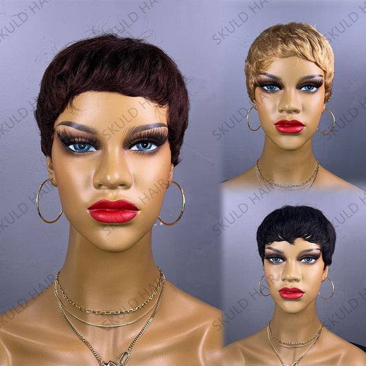 Skuld Short Human Hair Wigs Pixie Cut Human Hair Wigs for Black Women Drop Shipping Wholesale