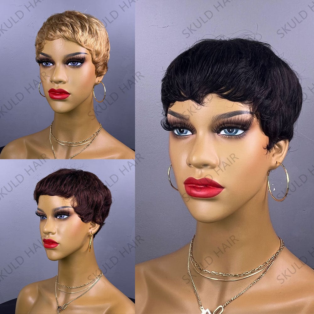 Skuld Short Human Hair Wigs Pixie Cut Human Hair Wigs for Black Women Drop Shipping Wholesale