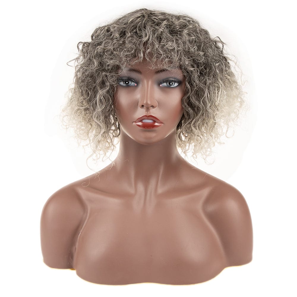 sleek top quality wholesale hot selling cheap High Temperature  Heat Resistant afro kinky curl Synthetic Hair Wigs for women