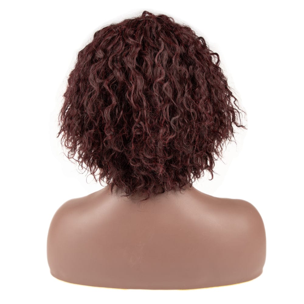 sleek top quality wholesale hot selling cheap High Temperature  Heat Resistant afro kinky curl Synthetic Hair Wigs for women