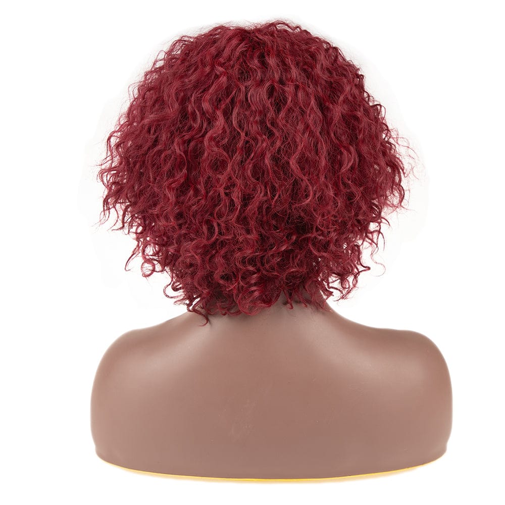 sleek top quality wholesale hot selling cheap High Temperature  Heat Resistant afro kinky curl Synthetic Hair Wigs for women