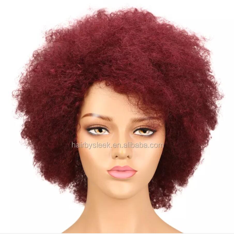 sleek Wholesale quality Natural pixie cut Brazilian Remy Hair Short Afro Curl Cuticle Aligned Hair Wig Human Hair Wigs For Women