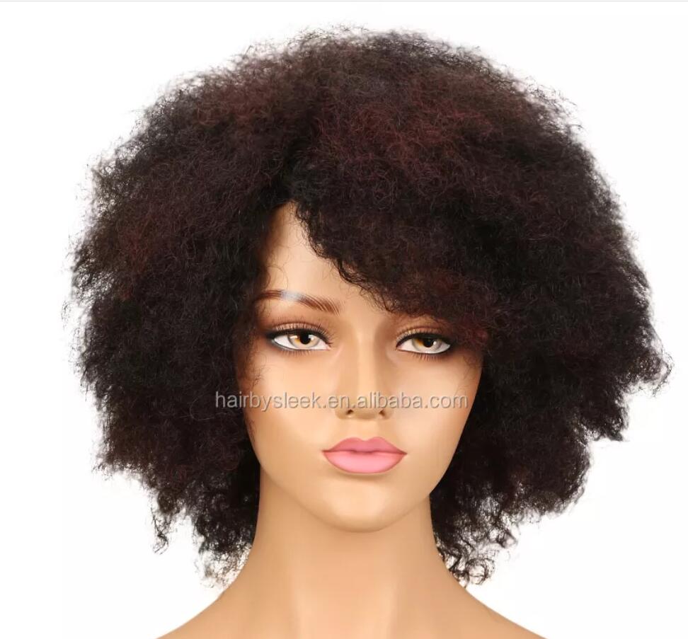 sleek Wholesale quality Natural pixie cut Brazilian Remy Hair Short Afro Curl Cuticle Aligned Hair Wig Human Hair Wigs For Women