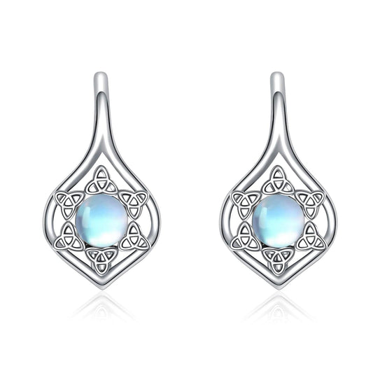 Slovehoony Designer 925 Sterling Silver Fashion Opal Hoop Fine Womens Korean Earrings Jewelry Luxury