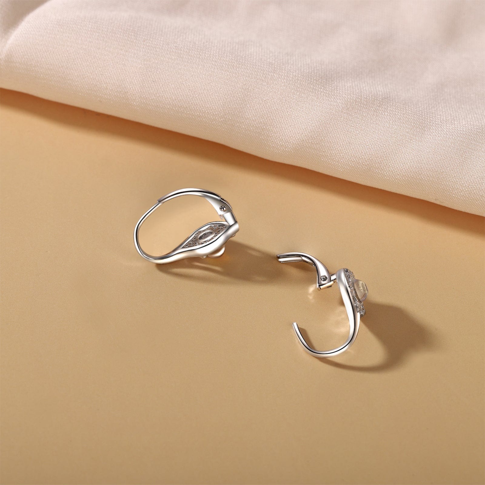 Slovehoony Designer 925 Sterling Silver Fashion Opal Hoop Fine Womens Korean Earrings Jewelry Luxury