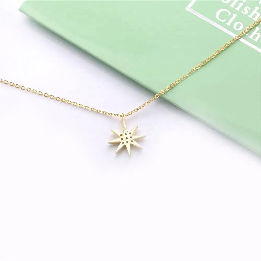 Slovehoony Fashion Jewellery Necklace For Women 2019 CZ 925 Sterling Silver Long Chain North Star Necklace Jewelry