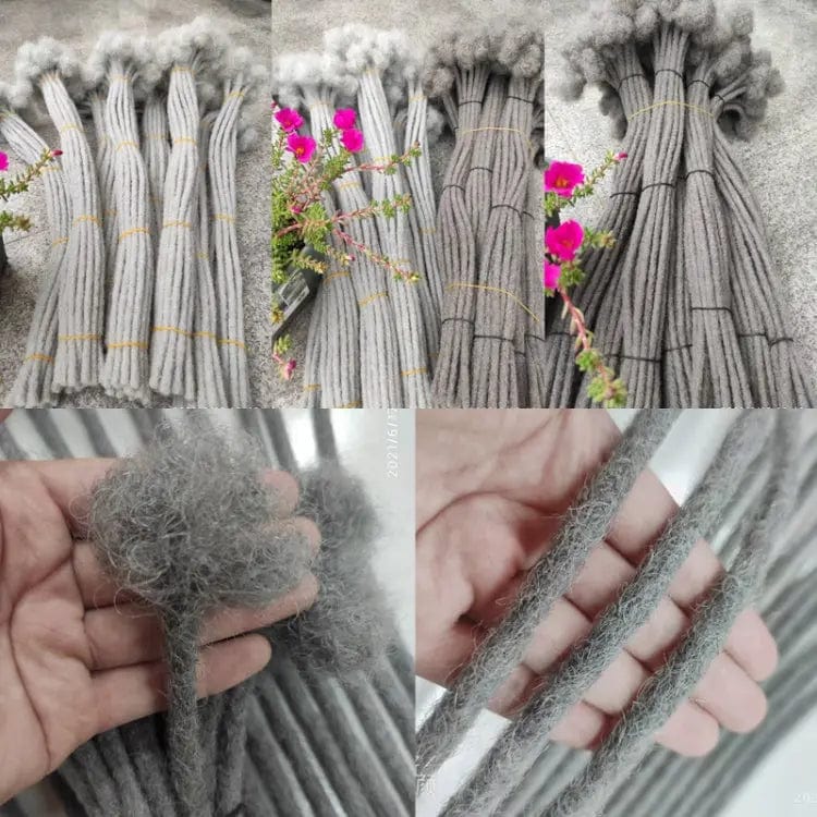 Soft Handmade Dreadlocks Crochet Hair Braids Afro Kinky 100% Human Hair Locs Braiding Hair Extensions For Women And Men