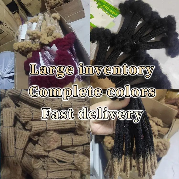 Soft Handmade Dreadlocks Crochet Hair Braids Afro Kinky 100% Human Hair Locs Braiding Hair Extensions For Women And Men