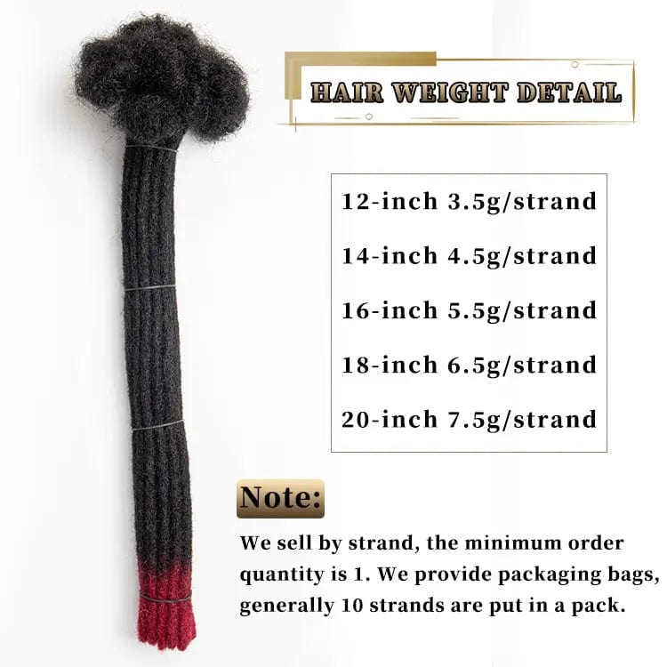 Soft Handmade Dreadlocks Crochet Hair Braids Afro Kinky 100% Human Hair Locs Braiding Hair Extensions For Women And Men