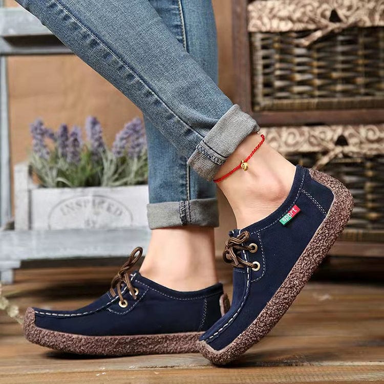 Spring Autumn Women Genuine Leather Loafers Flats Moccasins Female Casual Ladies Black Footwear Shoes