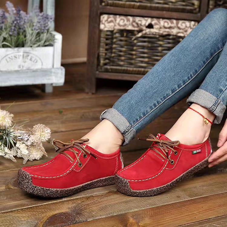 Spring Autumn Women Genuine Leather Loafers Flats Moccasins Female Casual Ladies Black Footwear Shoes