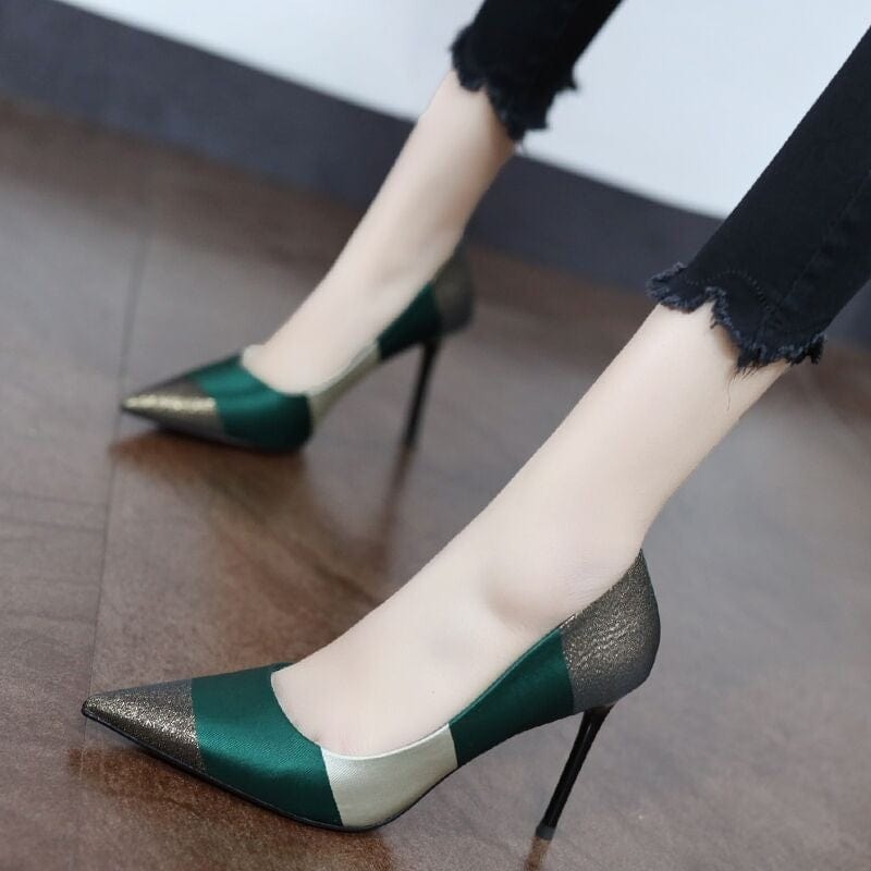 Spring Fashion French Style Office Lady Work Pointed toe Luxury Female Sexy Girls Pumps Ladies Shoes High Heels for Womens