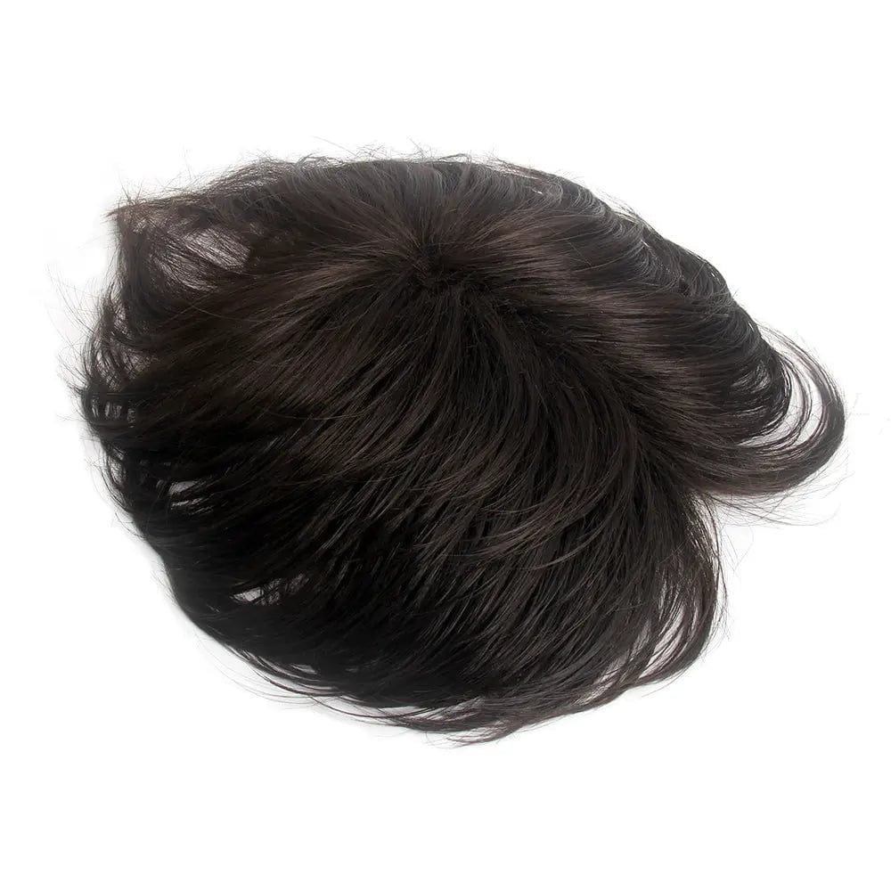 ST Fantasy Womens Natural Black synthetic hair toupee For Woman