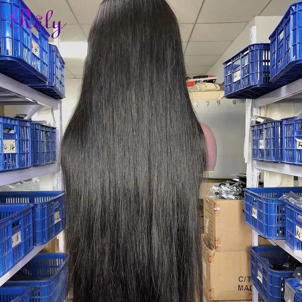 Straight Lace Front Wig 40 Inch Human Hair for Black Women Pre Plucked With Baby Hair Brazilian Remy 13x4 Hd Lace Frontal Wigs