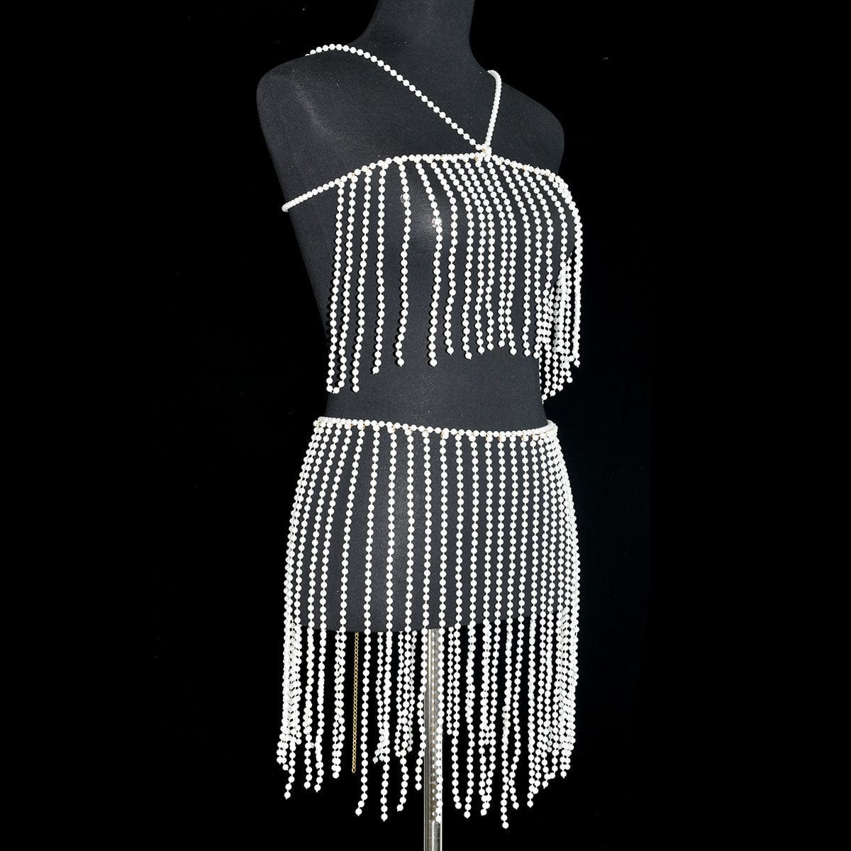 Styles 8 set / One size fit all SHIHAN 2023 New Fashion Multi Layer Beads Pearls Body Chain Dress Clothing Jewelry Women Punk Luxury Sexy Pearl Body chains