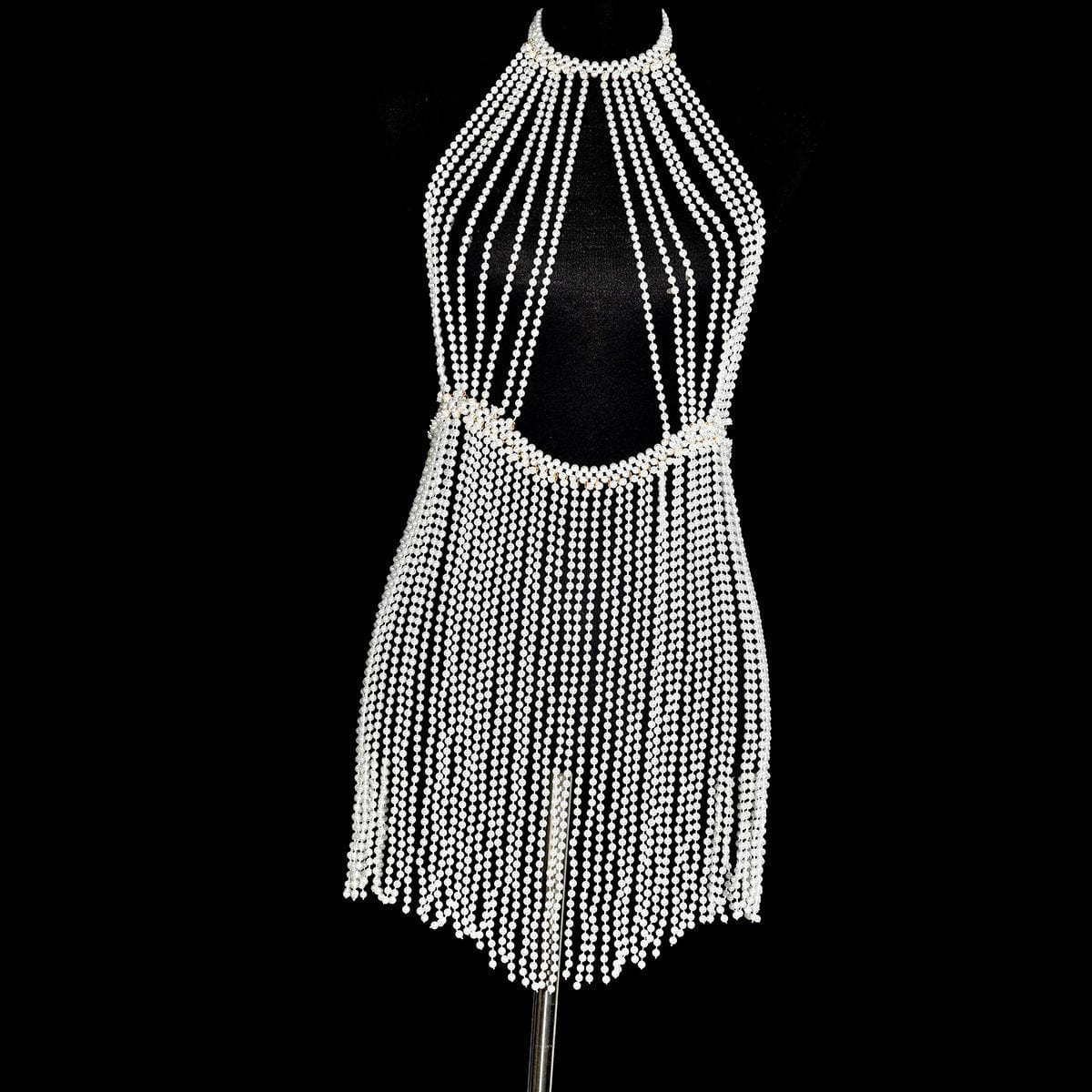 Styles 9 dress / One size fit all SHIHAN 2023 New Fashion Multi Layer Beads Pearls Body Chain Dress Clothing Jewelry Women Punk Luxury Sexy Pearl Body chains