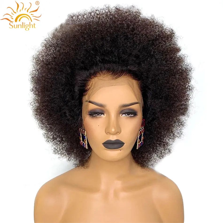 Super Afro Short Kinky Curly Wig 13x4 Lace