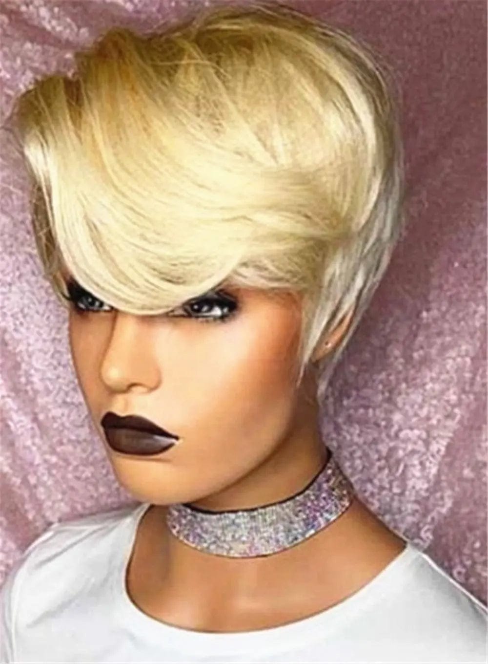 Swiss Lace Pixie Cut Wig Human Hair Lace Front Wigs With Bleached Knots Short Bob Remy Hair Transparent Lace Front Wigs