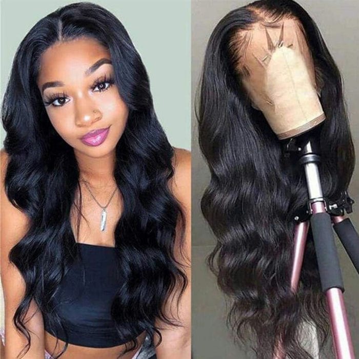 Top Quality 100% Virgin Remy Brazilian Human Hair Wigs 150% Density Body Wave 4X4 Lace Closure Wig