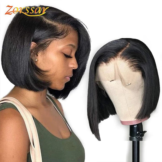 Top Selling Wholesale Bob Style Short Wig Brazilian Lace Front Wig Virgin Human Hair Bob Wigs For Black Women