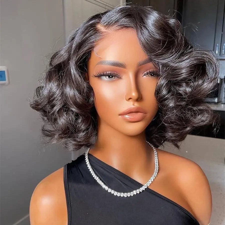 Transparent Human Hair Wig Loose Body Wave