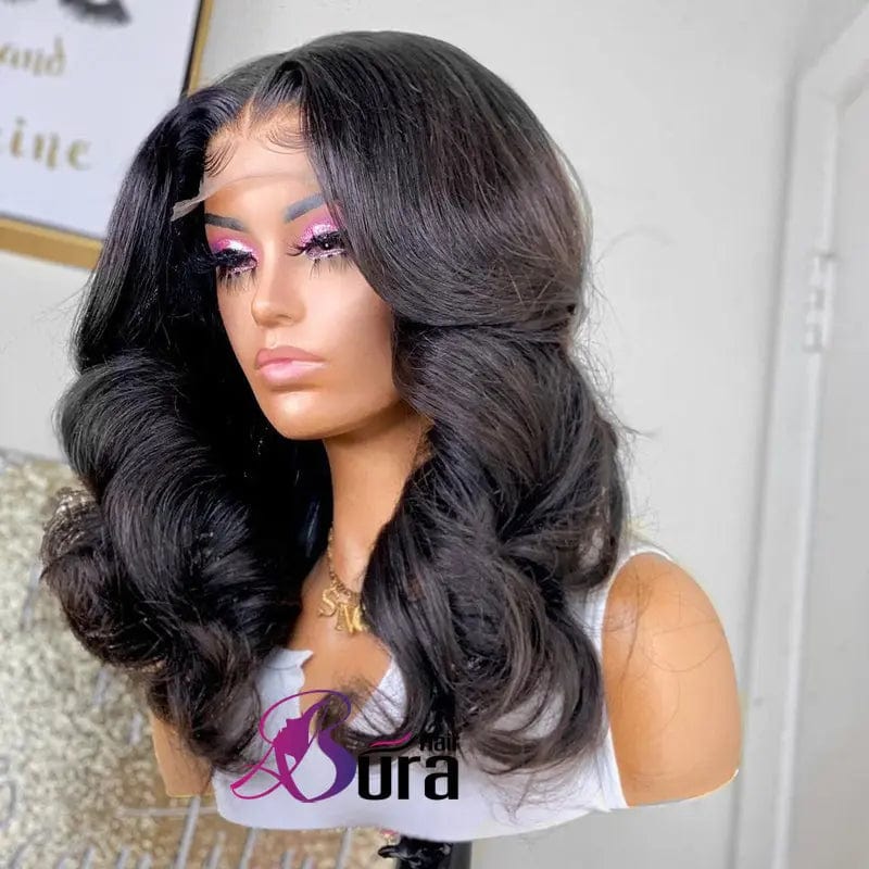 Transparent Human Hair Wig Loose Body Wave