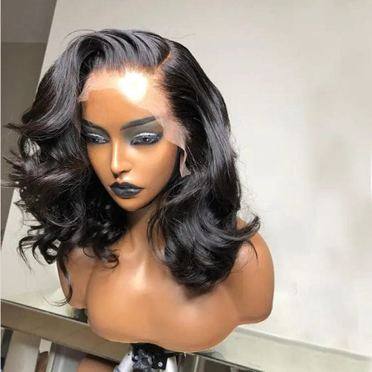 Transparent Human Hair Wig Loose Body Wave