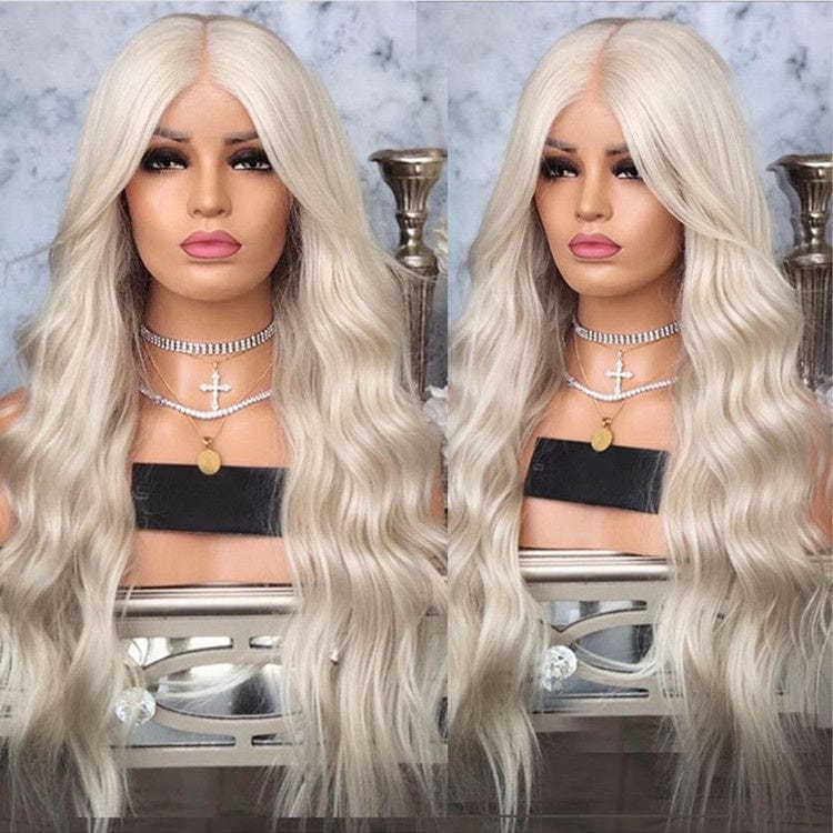 Transparent Lace Platinum Blonde Body Wave Pre Plucked European Virgin Human Hair Lace Front Wig