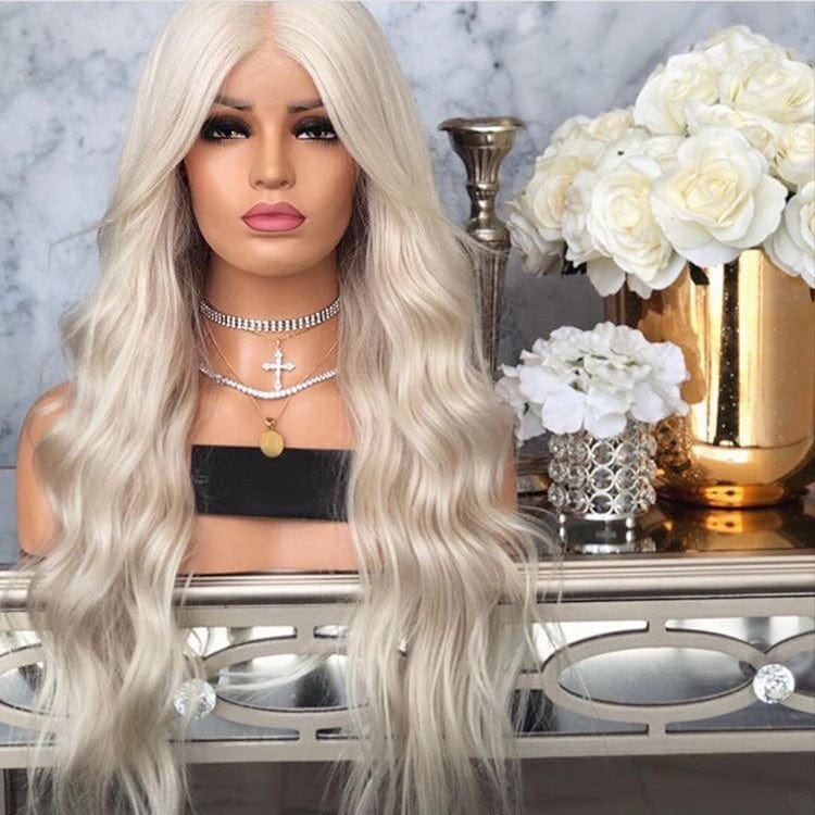 Transparent Lace Platinum Blonde Body Wave Pre Plucked European Virgin Human Hair Lace Front Wig