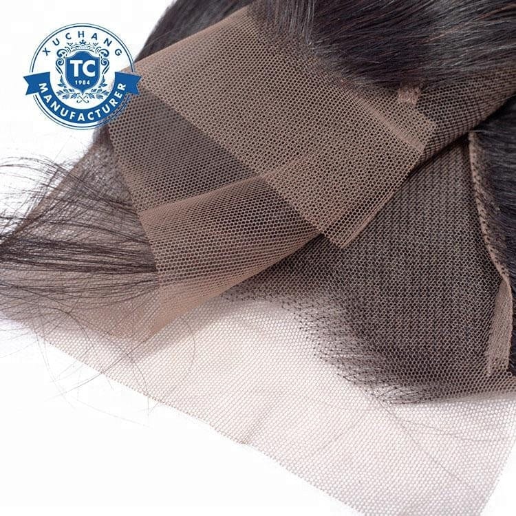 TRIO Virgin Unprocessed Brazilian Hair 13*4 Ear To Ear Pre Plucked Swiss Lace Frontal