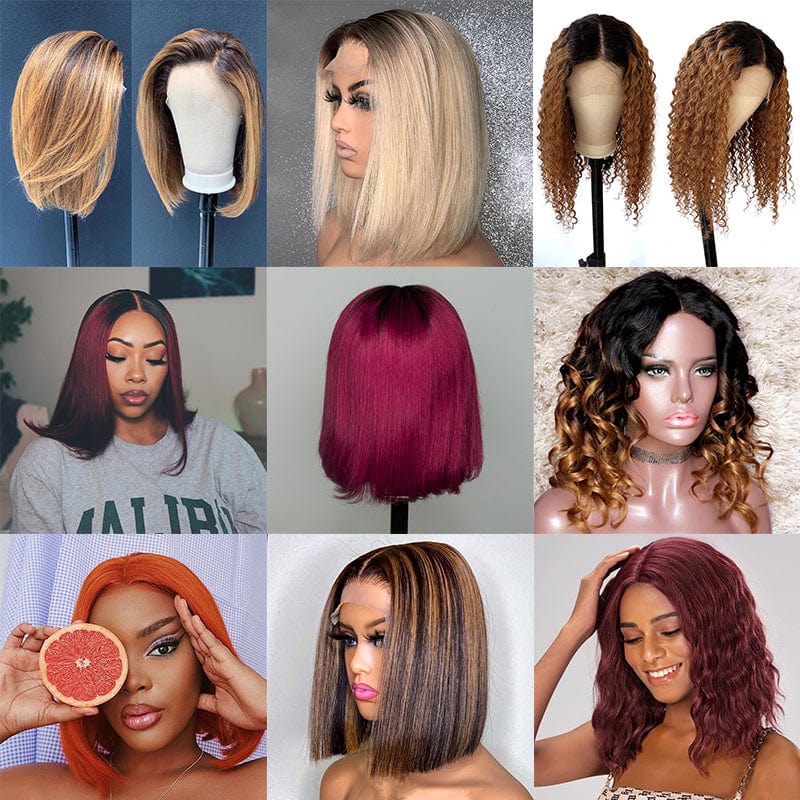 Tuneful Raw Indian Virgin Natural Human Hair Bob Wig Hd Full Lace Front Human Hair Wig Straight Short Bob Wigs For Black Women