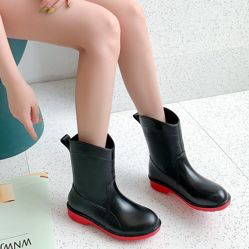 TX Fashion mid-tube women's overshoes outer wear women's water ladies rain boots