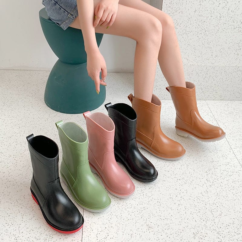 TX Fashion mid-tube women's overshoes outer wear women's water ladies rain boots