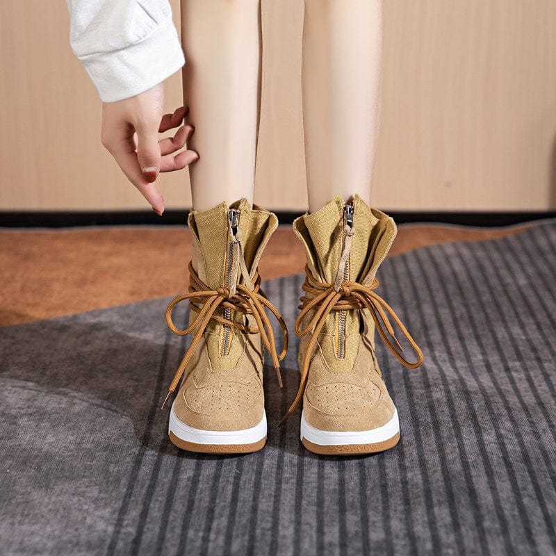 TX Spring and autumn new style canvas shoes women retro casual fashion lace-up casual shoes