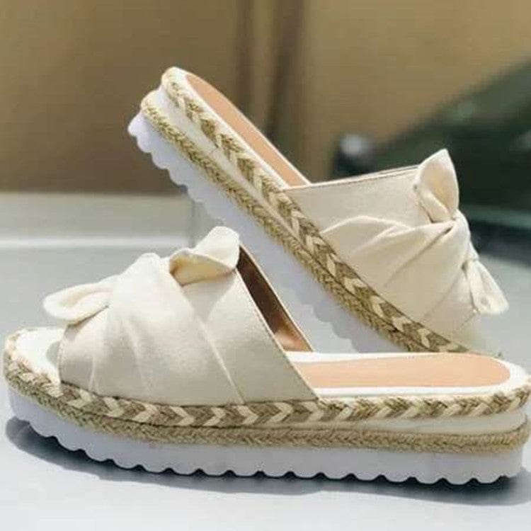 TX493 New Style beautiful bow sandals summer shoes for girls women flat sandals slippers for ladies