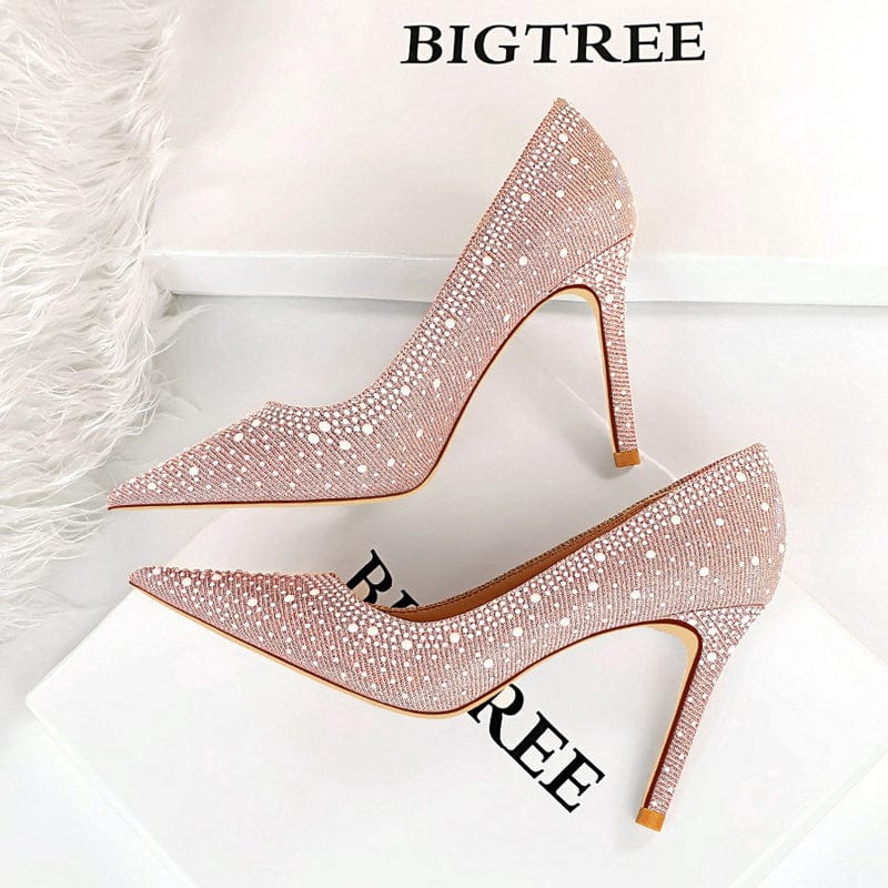 US7-EU38 / heels 4 GX209 Fashion Designed Dots Printed High Heels Shoes For Women High Quality Heels