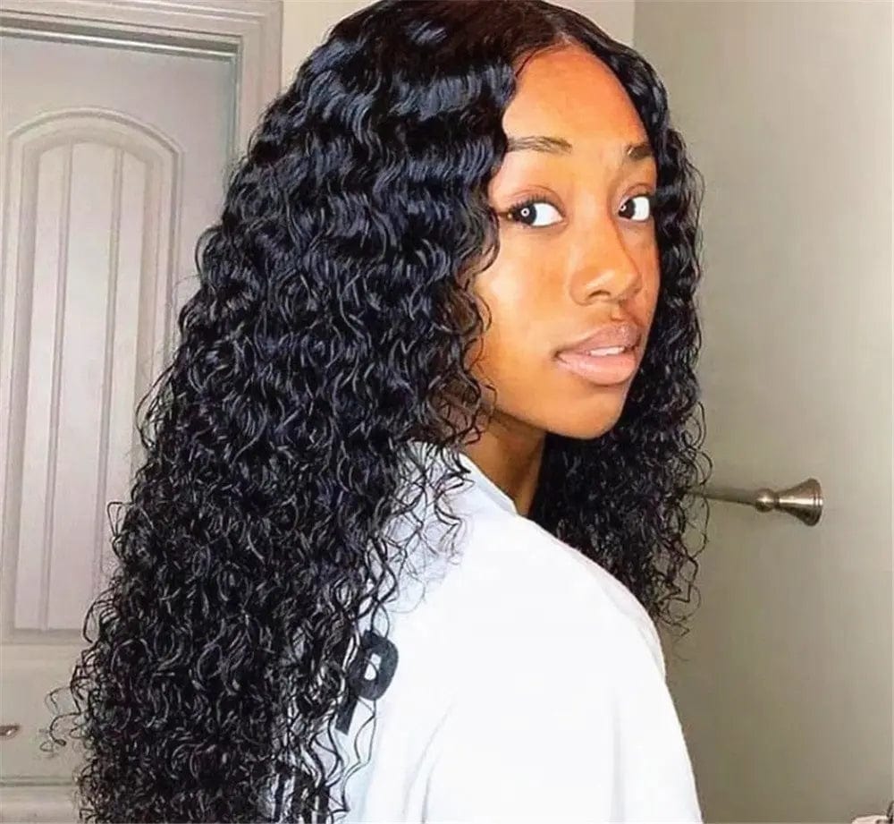 Virgin Cuticle Aligned Hair Frontal Wig For Black Women Kinky Curly High Ponytail Virgin Brazilian 360 Lace Frontal Wig