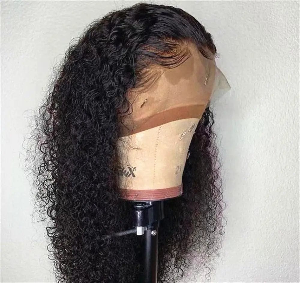 Virgin Cuticle Aligned Hair Frontal Wig For Black Women Kinky Curly High Ponytail Virgin Brazilian 360 Lace Frontal Wig