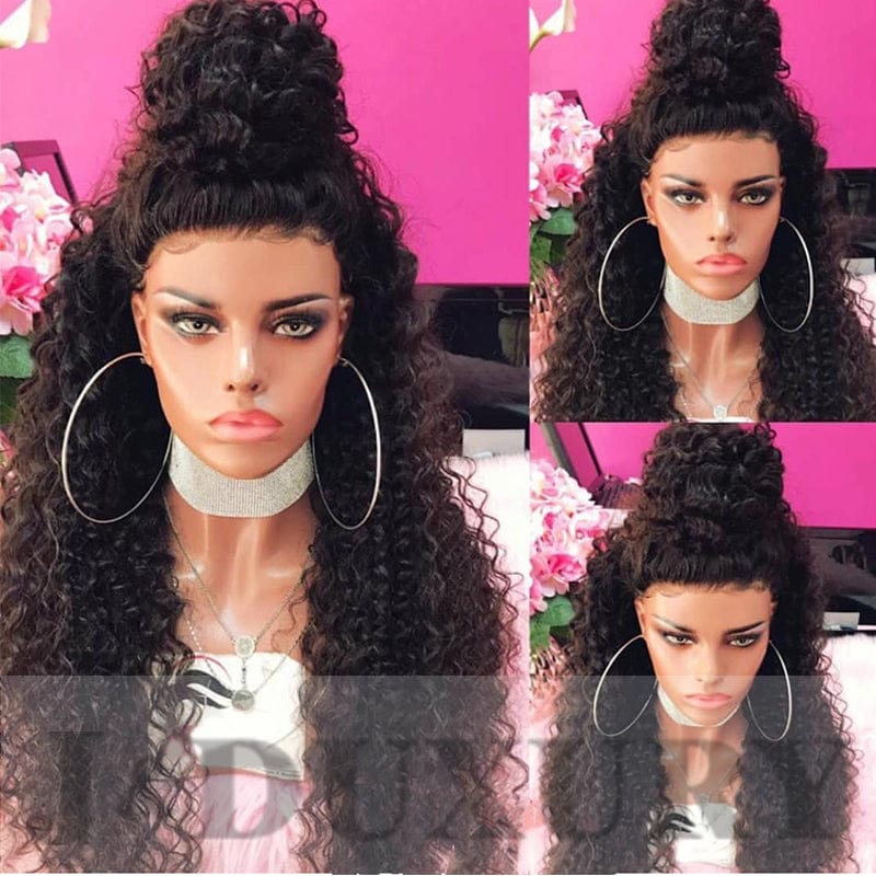 water wave human hair transparent 360 full lace human hair wig for black women   natural human hair wig for black women