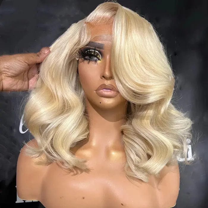 Wavy Bob Wigs European Human Virgin Hair