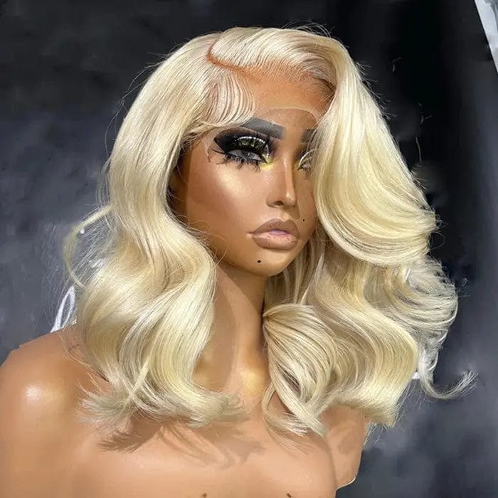 Wavy Bob Wigs European Human Virgin Hair