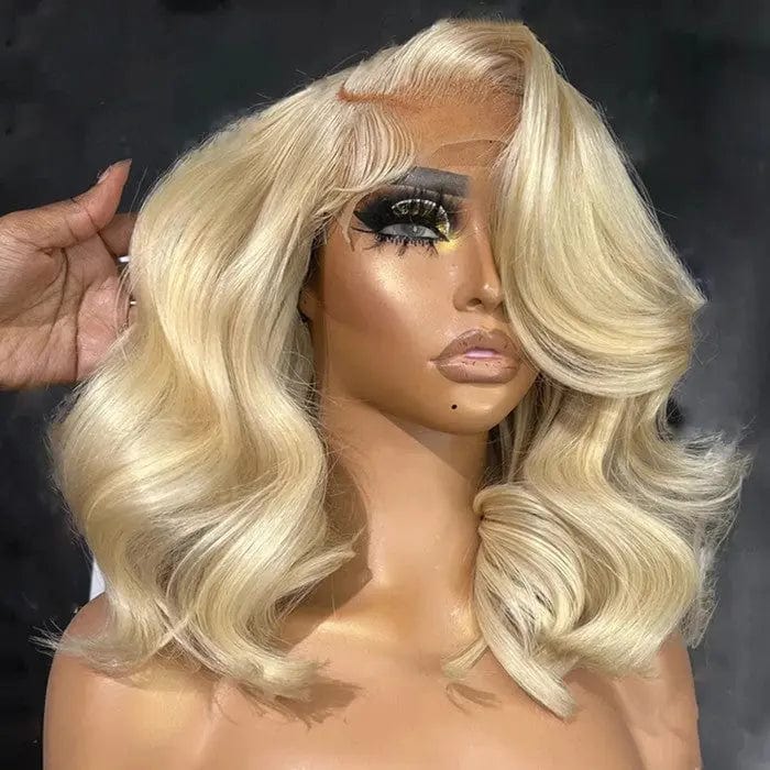 Wavy Bob Wigs European Human Virgin Hair