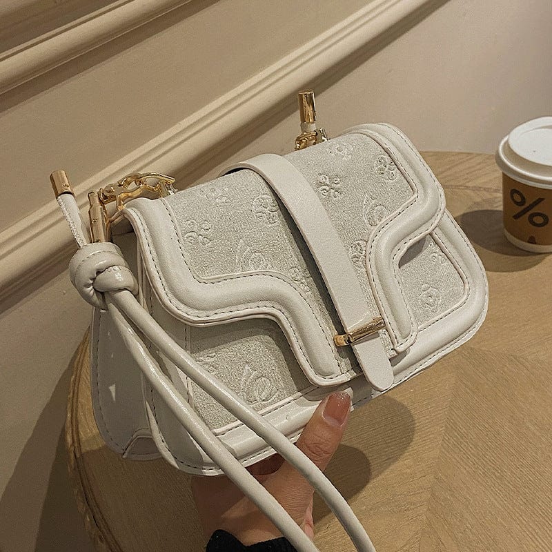 White New Trendy Western Style Crossbody Small Square Bag Shoulder Messenger Shopping Tote Sling Ladies Handbag Women Bags