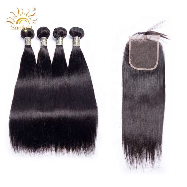 Wholesale 10A Grade Straight Virgin india 100% Human Hair Weave Bundles Productkinky straight hair bundles with closure eurasian