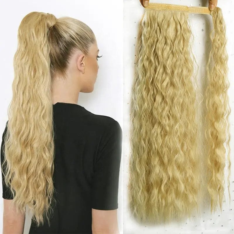 Wholesale 12A Grade Double Drawn Ponytail Extension Raw Cuticle Aligned Human Hair Bundles Extension Weft