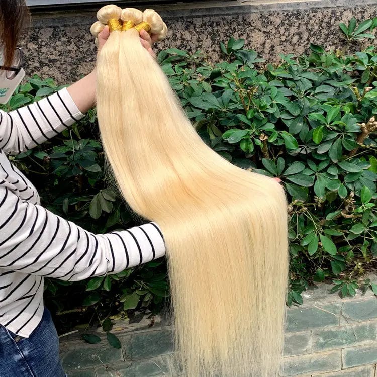 Wholesale 12A Grade Double Drawn Ponytail Extension Raw Cuticle Aligned Human Hair Bundles Extension Weft