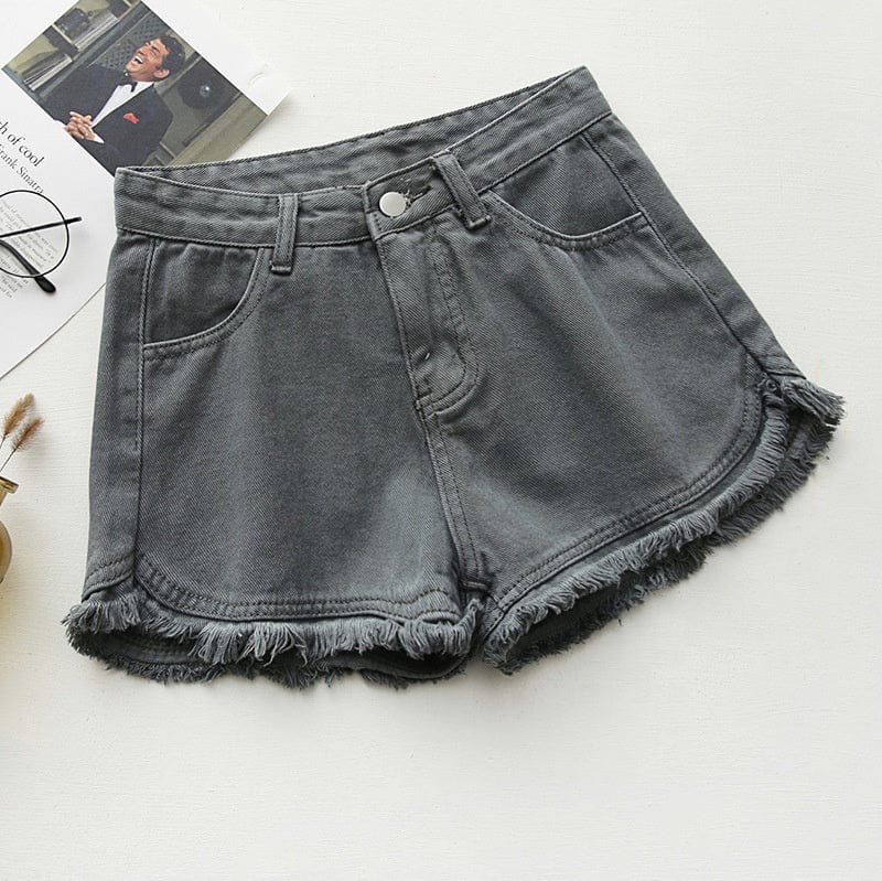 Wholesale 2022 Summer Zipper Fly Lady Casual Denim Ripped Shorts Women Short Jeans