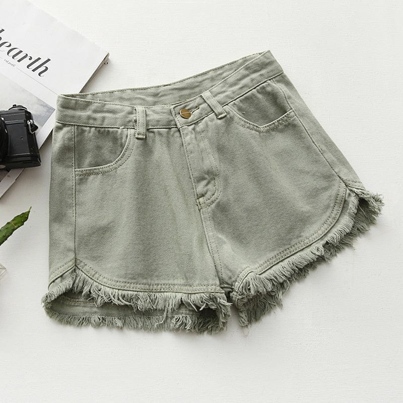 Wholesale 2022 Summer Zipper Fly Lady Casual Denim Ripped Shorts Women Short Jeans